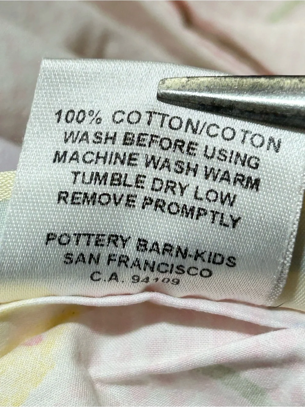 Pottery Barn Kids Gingham Floral Twin Bedding